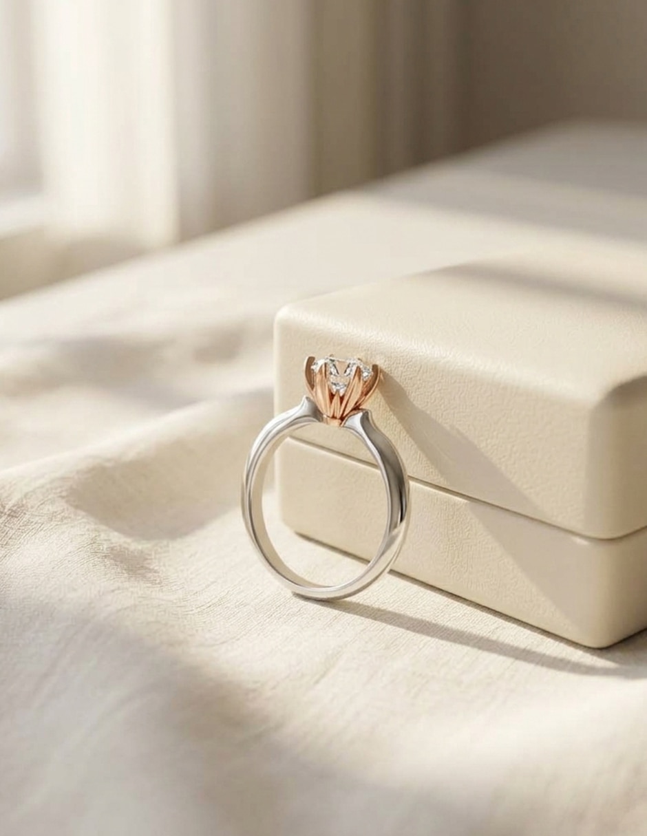 Anillo de compromiso de oro 9 k Amore Mio! 4