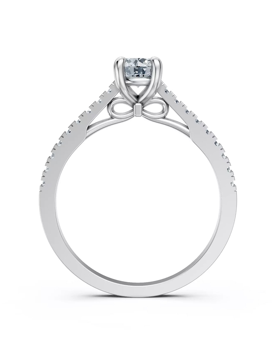 Anillo de compromiso de oro 9 k zirconia cúbica 3