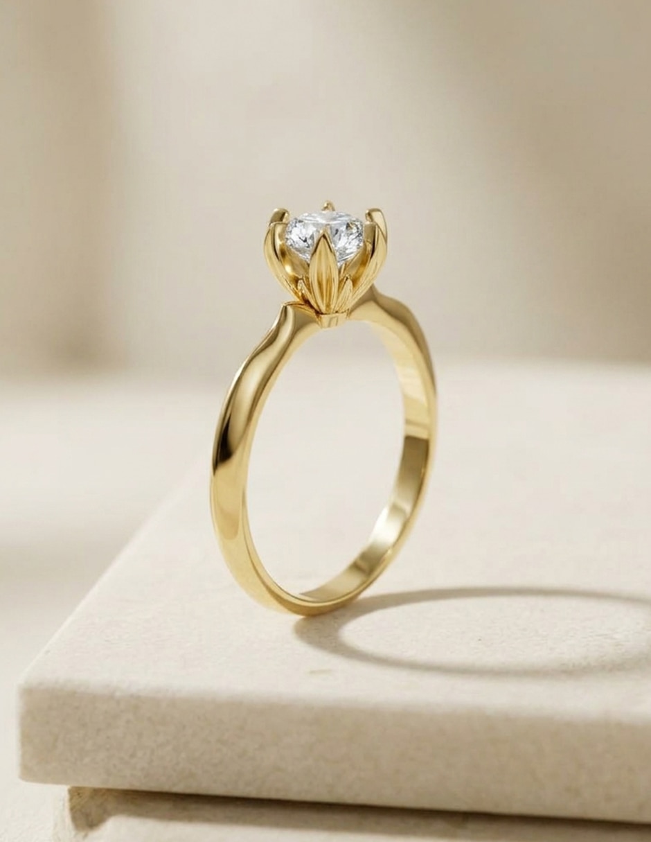 Anillo de compromiso de oro 18 k Amore Mio zirconia cúbica
