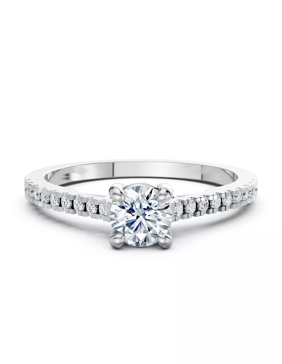 Anillo de compromiso de oro 18 k zirconia cúbica 1