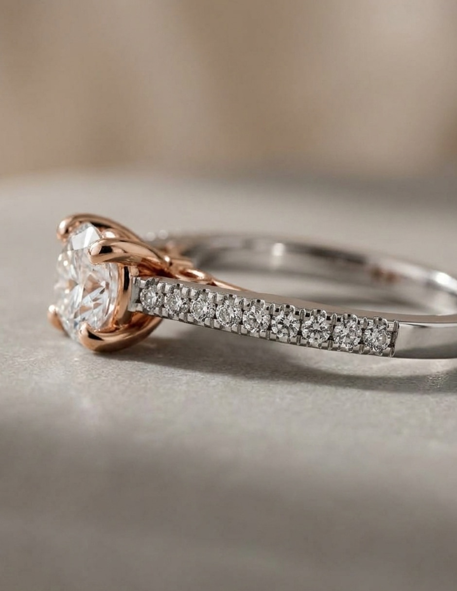 Anillo de compromiso de oro 9 k Amore Mio! 6