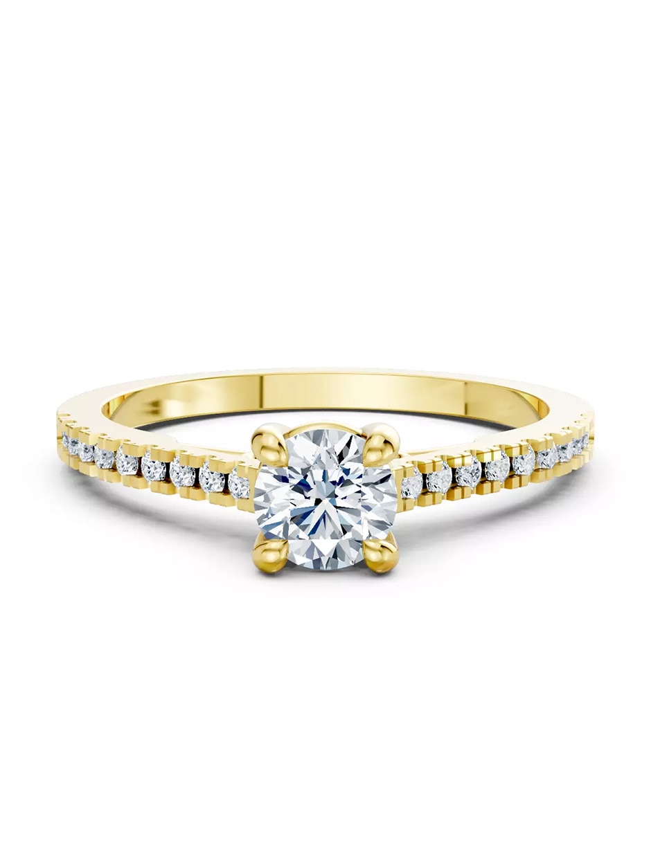 Anillo de compromiso de oro 9 k Amore Mio zirconia cúbica