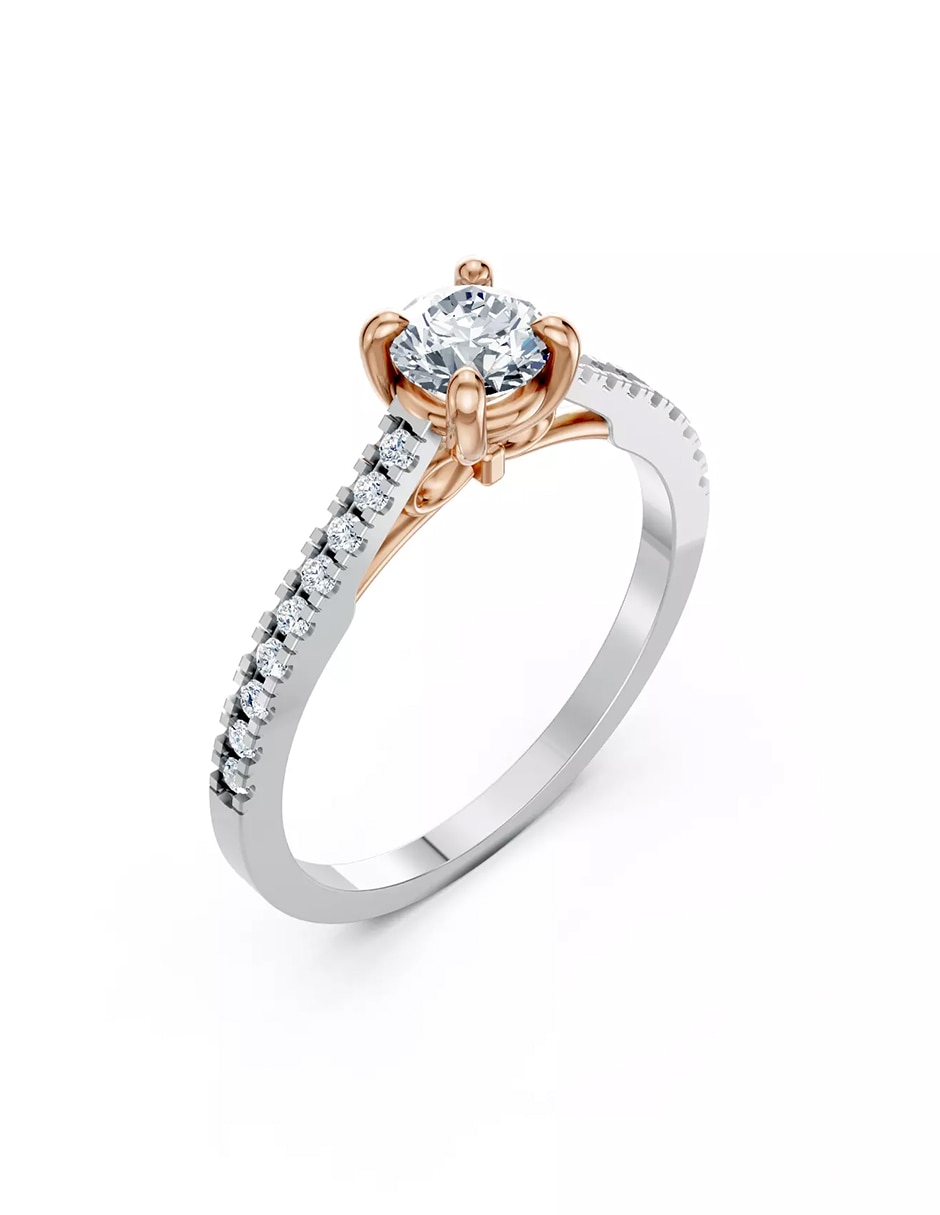 Anillo de compromiso de oro 18 k Amore Mio! 7
