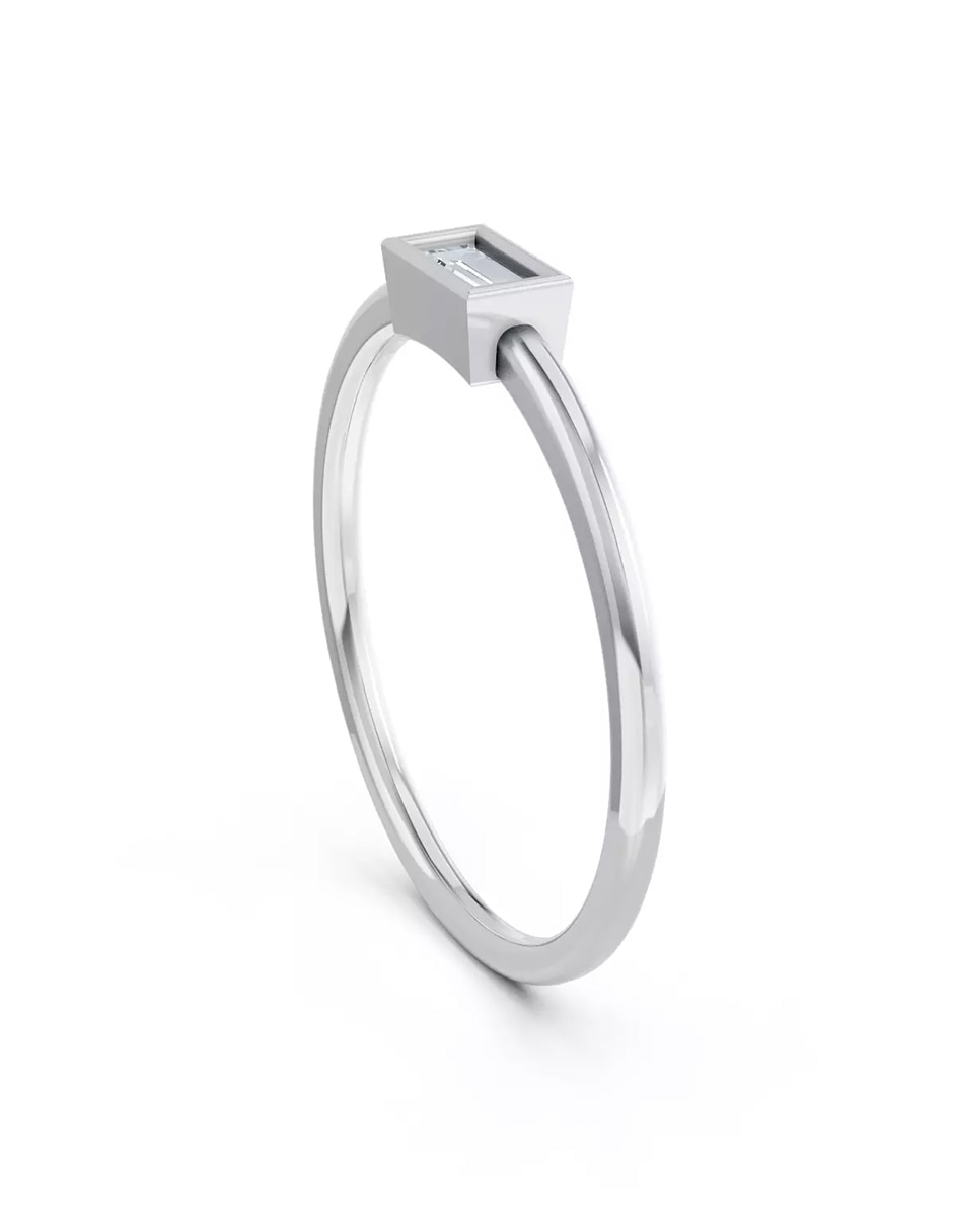 Anillo de compromiso de oro 18 k zirconia cúbica 3