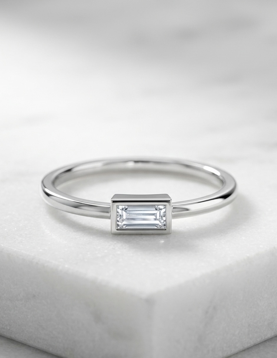 Anillo de compromiso de oro 18 k zirconia cúbica 5