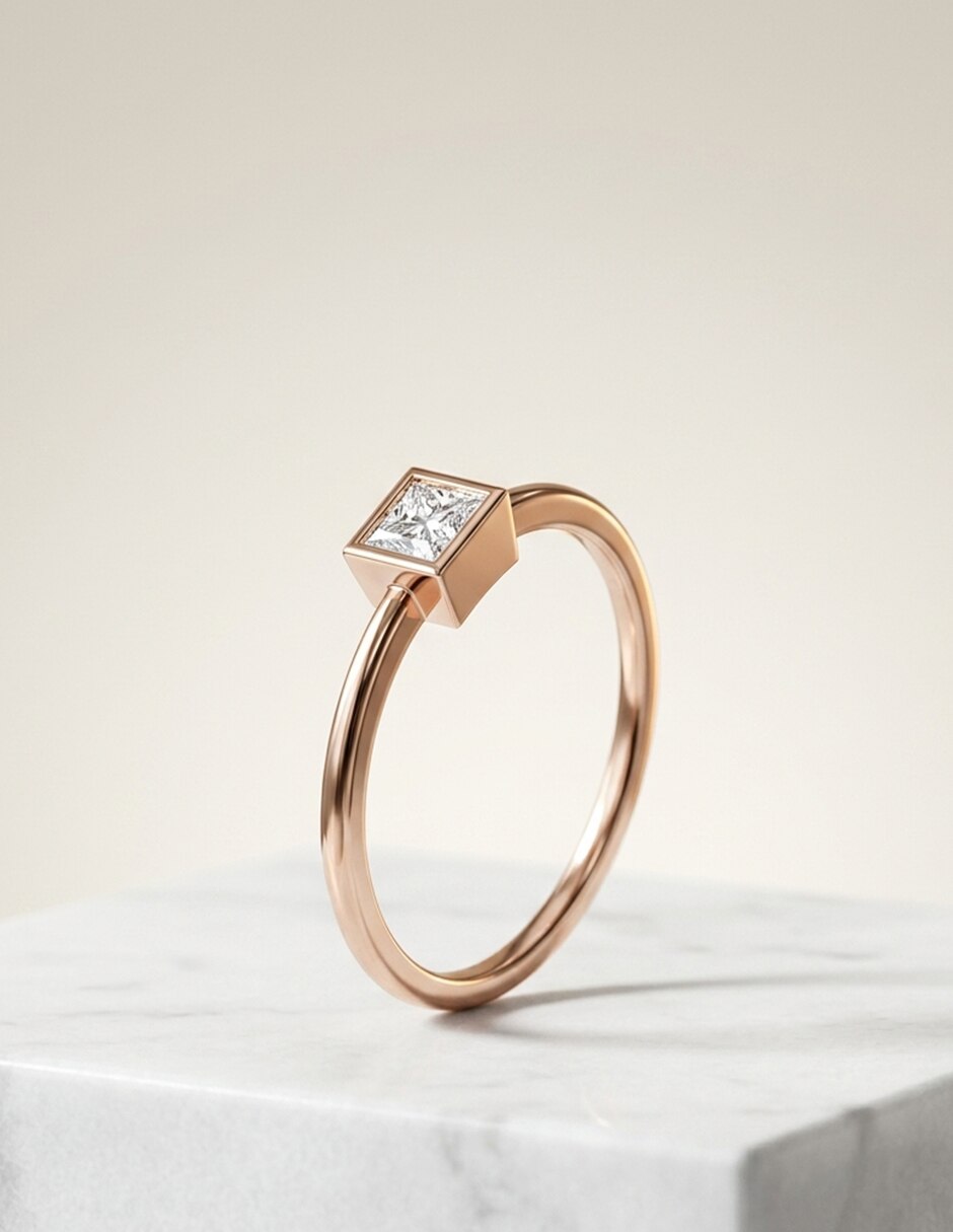 Anillo de compromiso de oro 9 k Amore Mio! 4