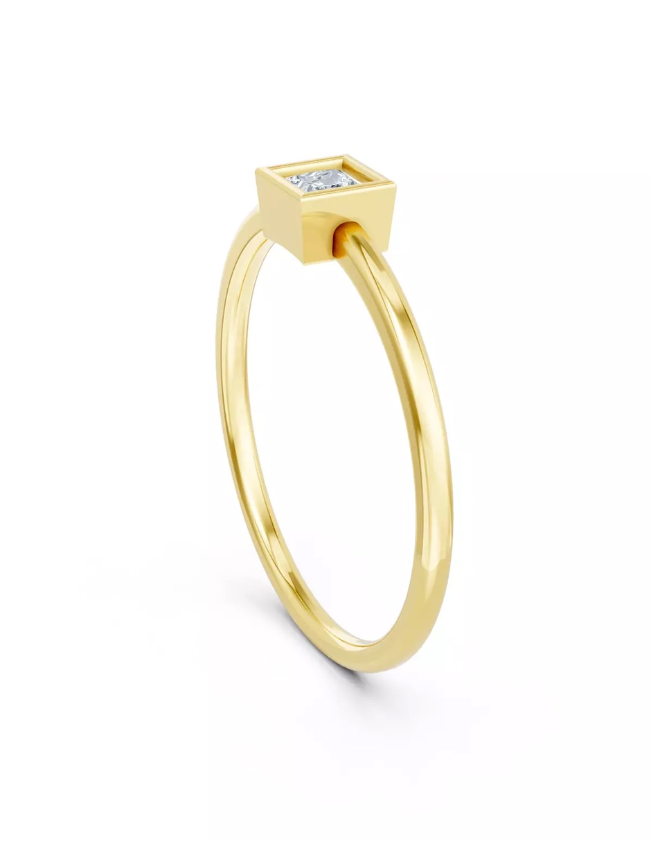 Anillo de compromiso de oro 18 k Amore Mio zirconia cúbica