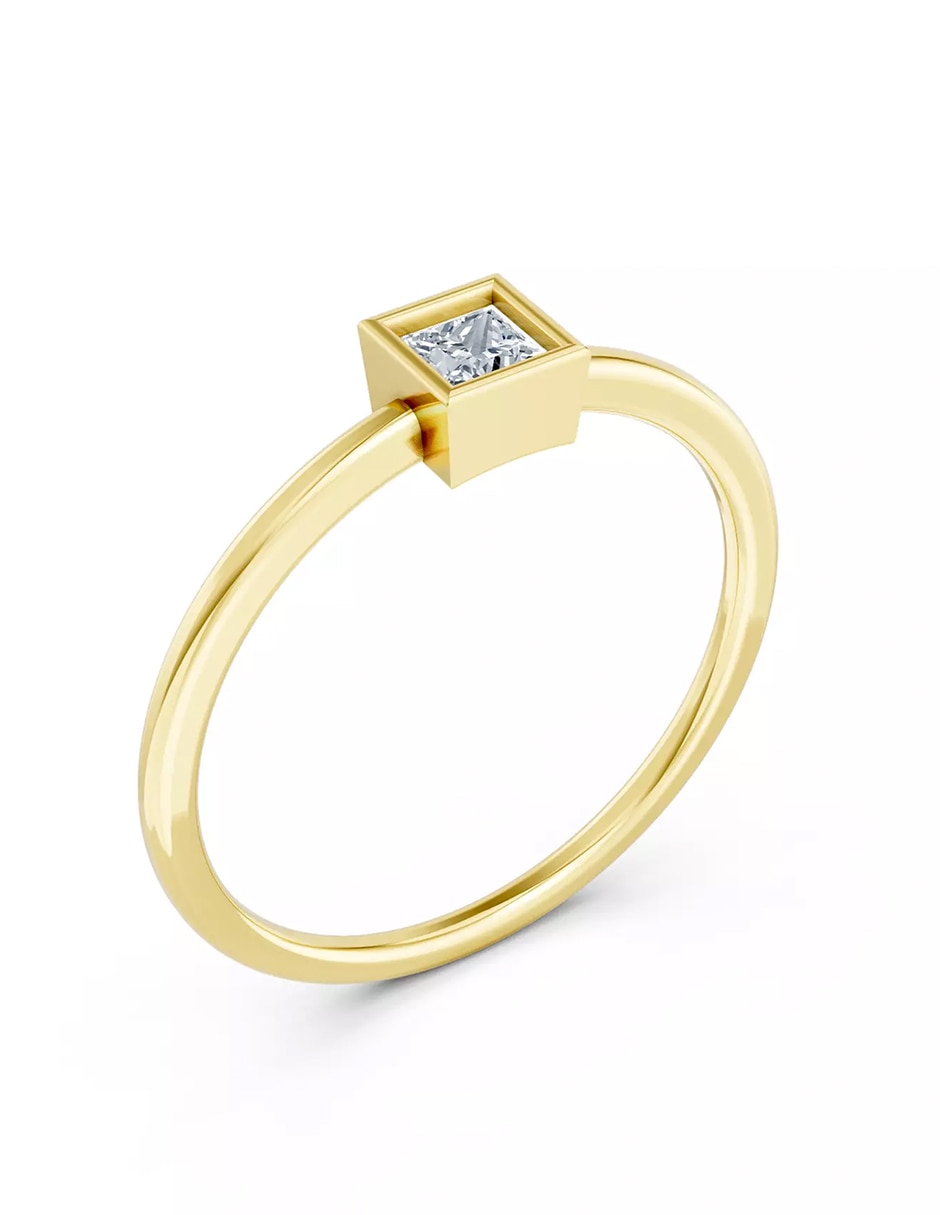Anillo de compromiso de oro 18 k Amore Mio zirconia cúbica