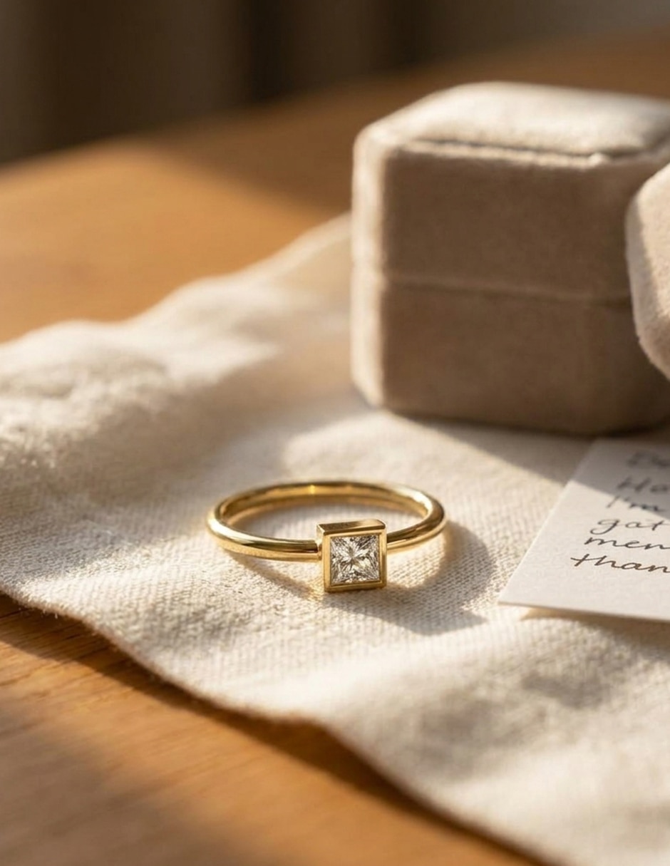 Anillo de compromiso de oro 18 k Amore Mio zirconia cúbica