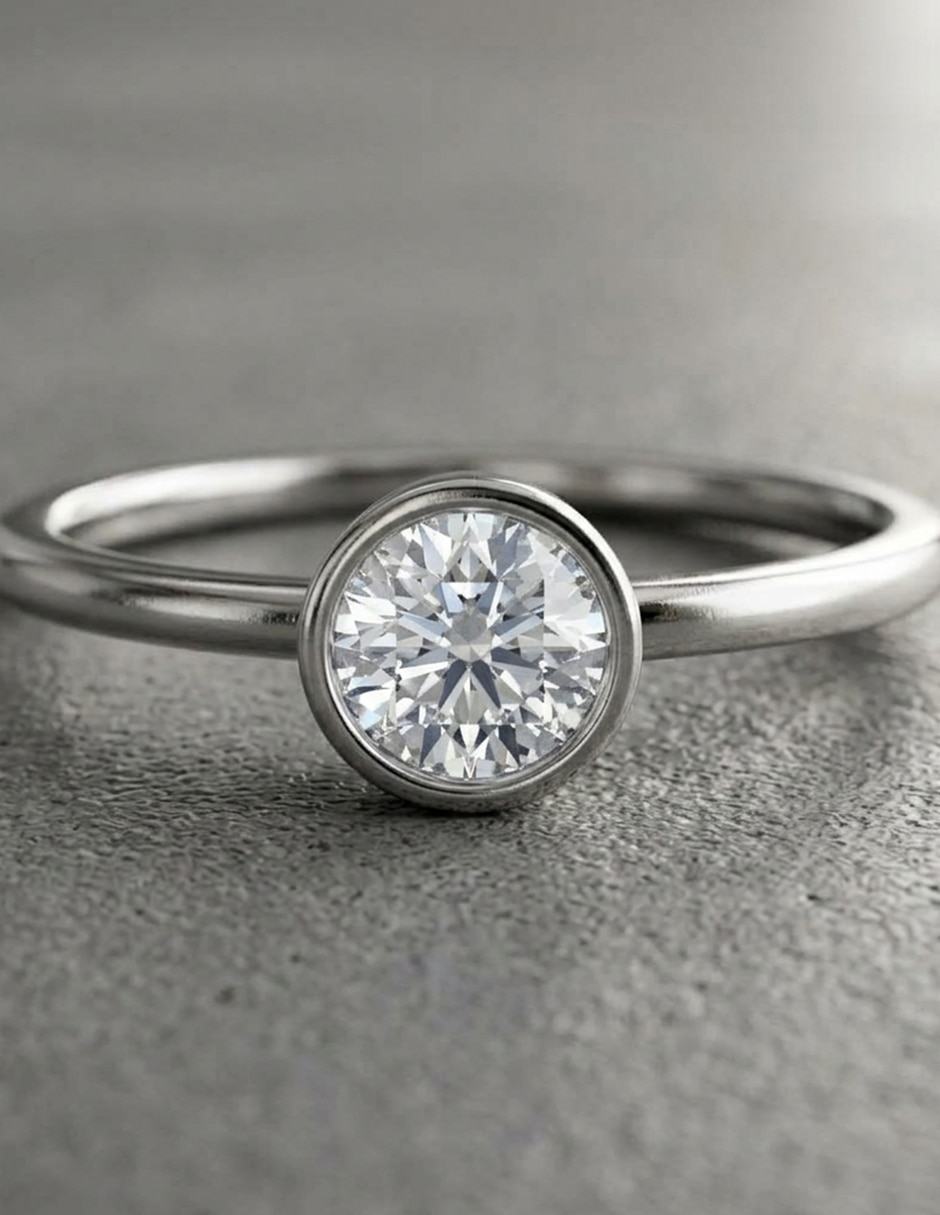 Anillo de compromiso de oro 18 k zirconia cúbica 5