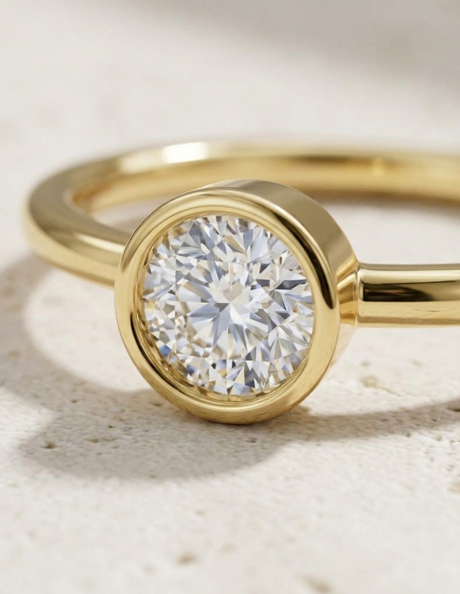 Anillo de compromiso de oro 9 k Amore Mio zirconia cúbica