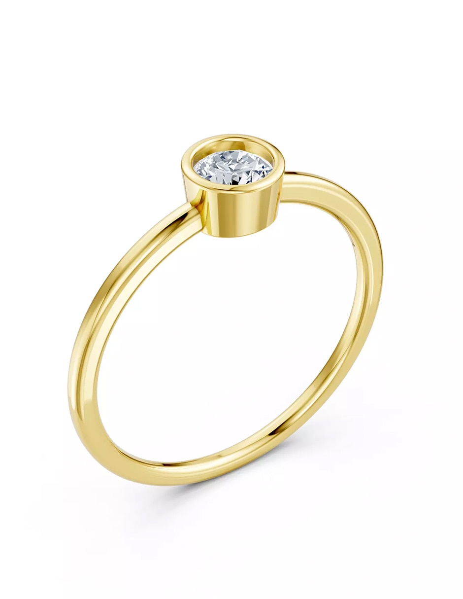 Anillo de compromiso de oro 9 k Amore Mio zirconia cúbica