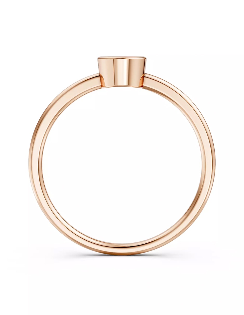 Anillo de compromiso de oro 9 k zirconia cúbica 3