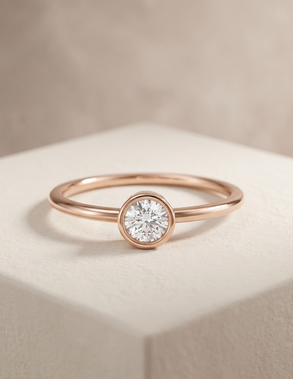 Anillo de compromiso de oro 9 k zirconia cúbica 8