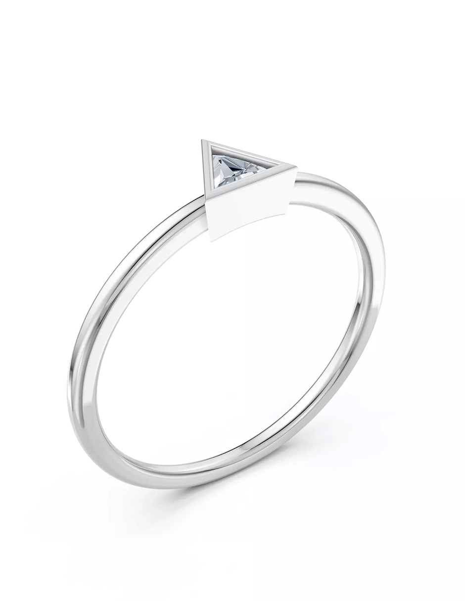 Anillo de compromiso de oro 9 k zirconia cúbica 6