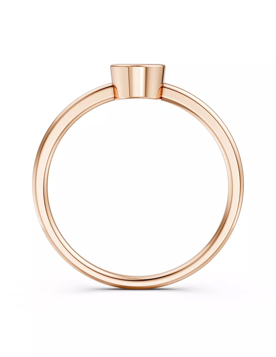 Anillo de compromiso de oro 14 k zirconia cúbica 3