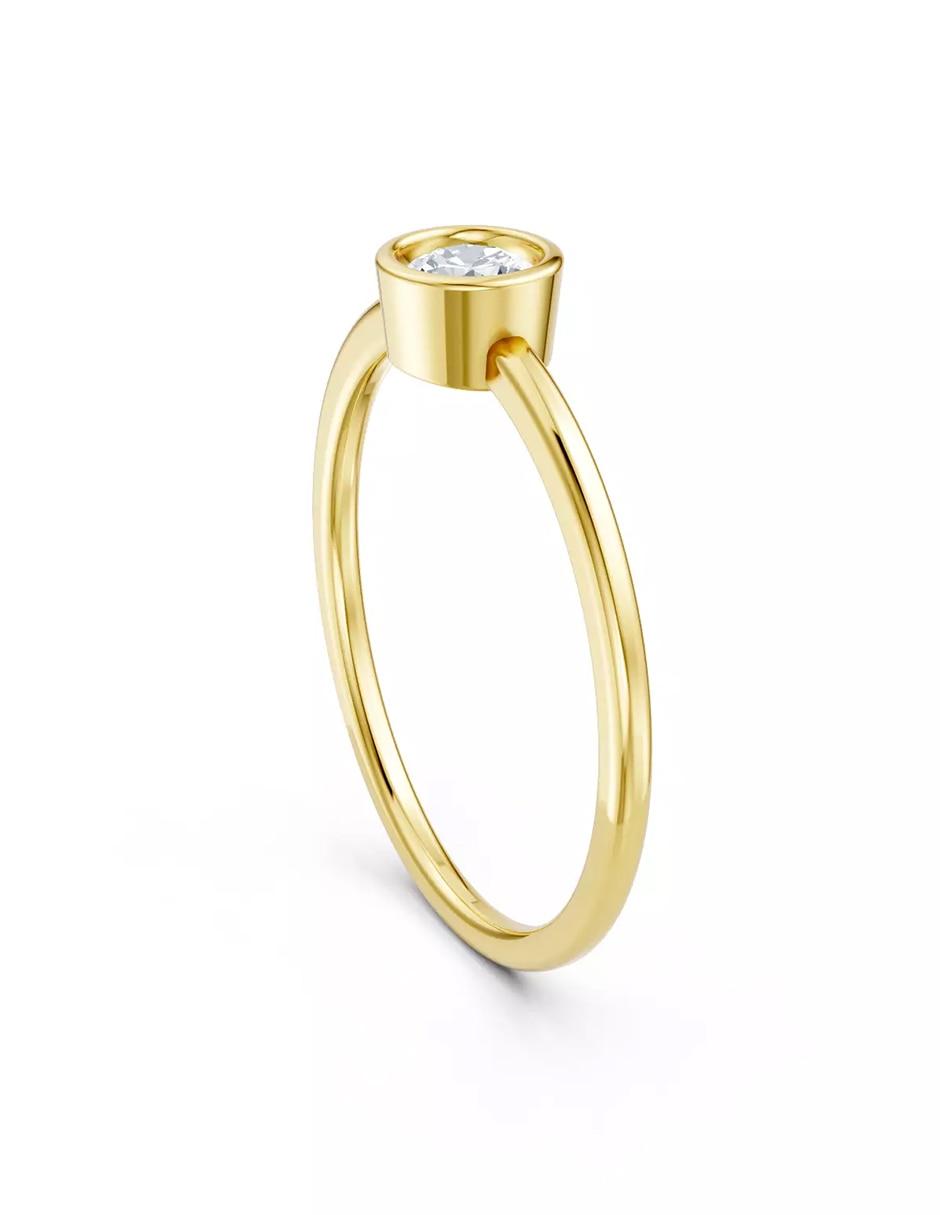 Anillo de compromiso de oro 18 k Amore Mio zirconia cúbica