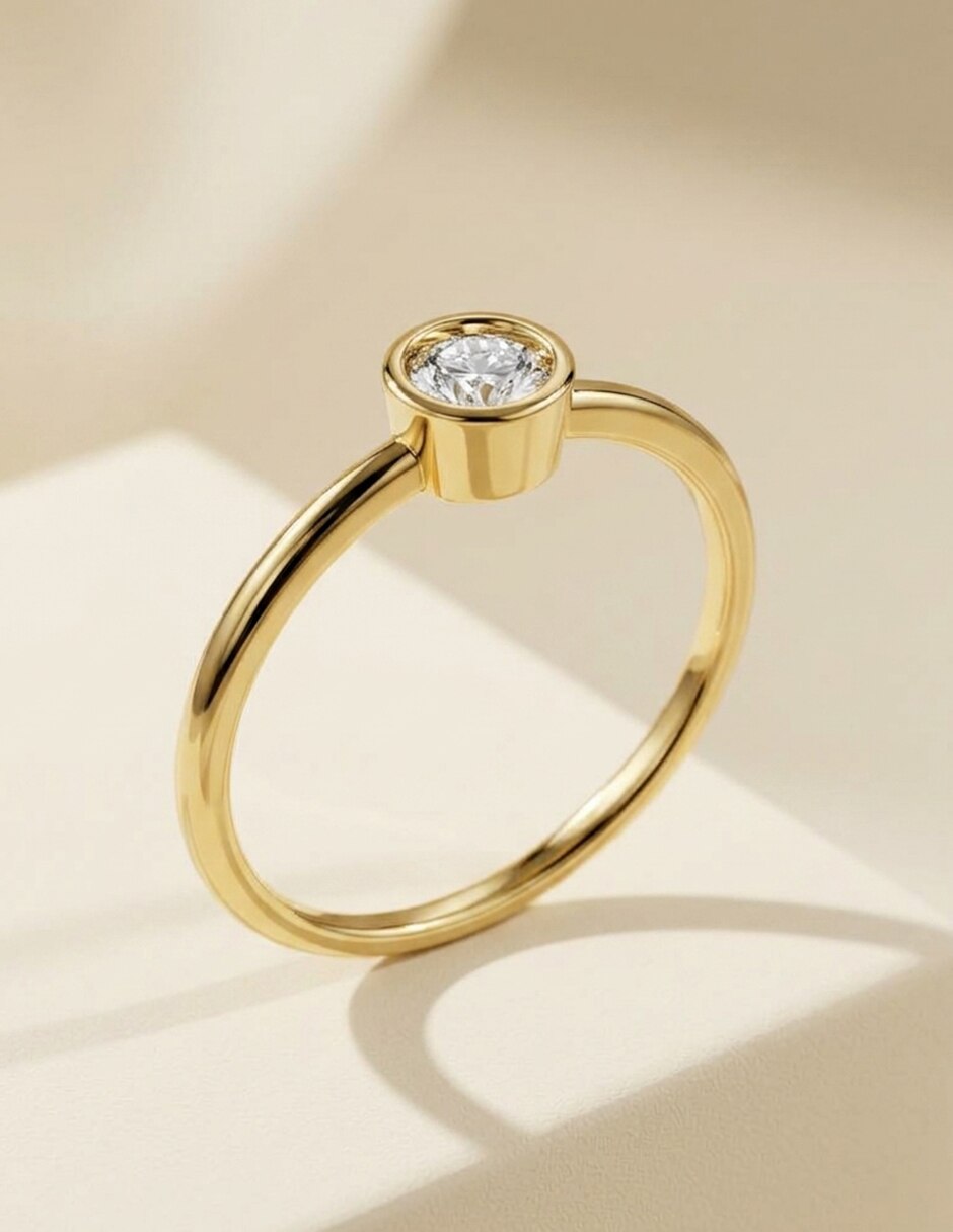 Anillo de compromiso de oro 18 k Amore Mio zirconia cúbica