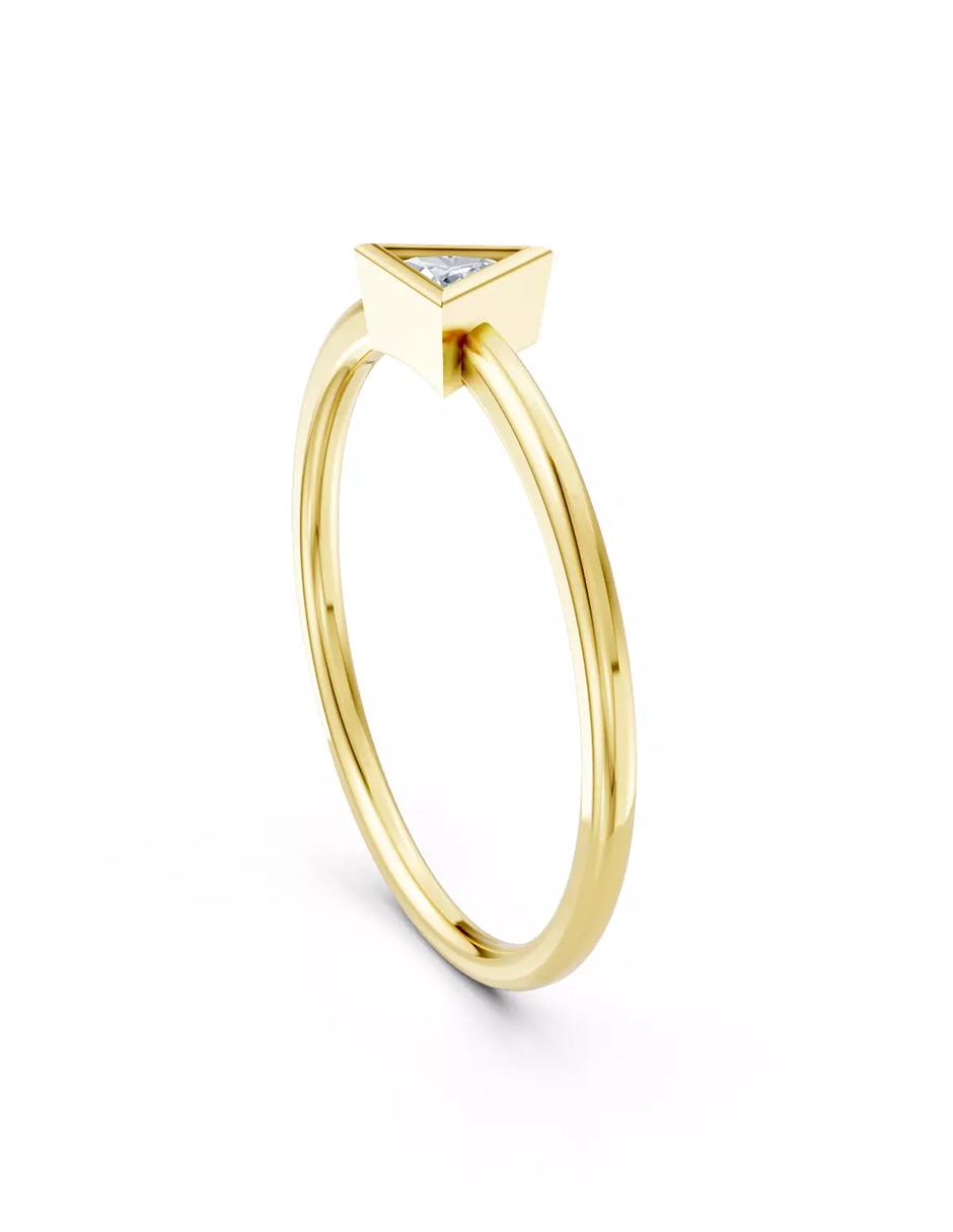 Anillo de compromiso de oro 14 k Amore Mio zirconia cúbica