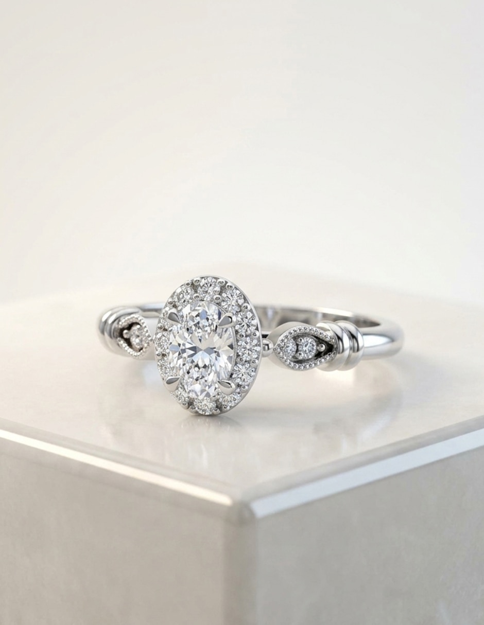 Anillo de compromiso de oro 18 k Amore Mio! 4