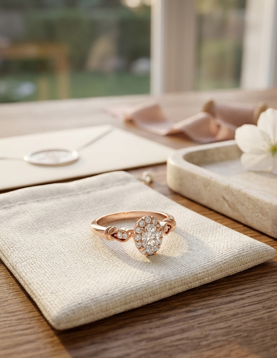 Anillo de compromiso de oro 14 k zirconia cúbica 8