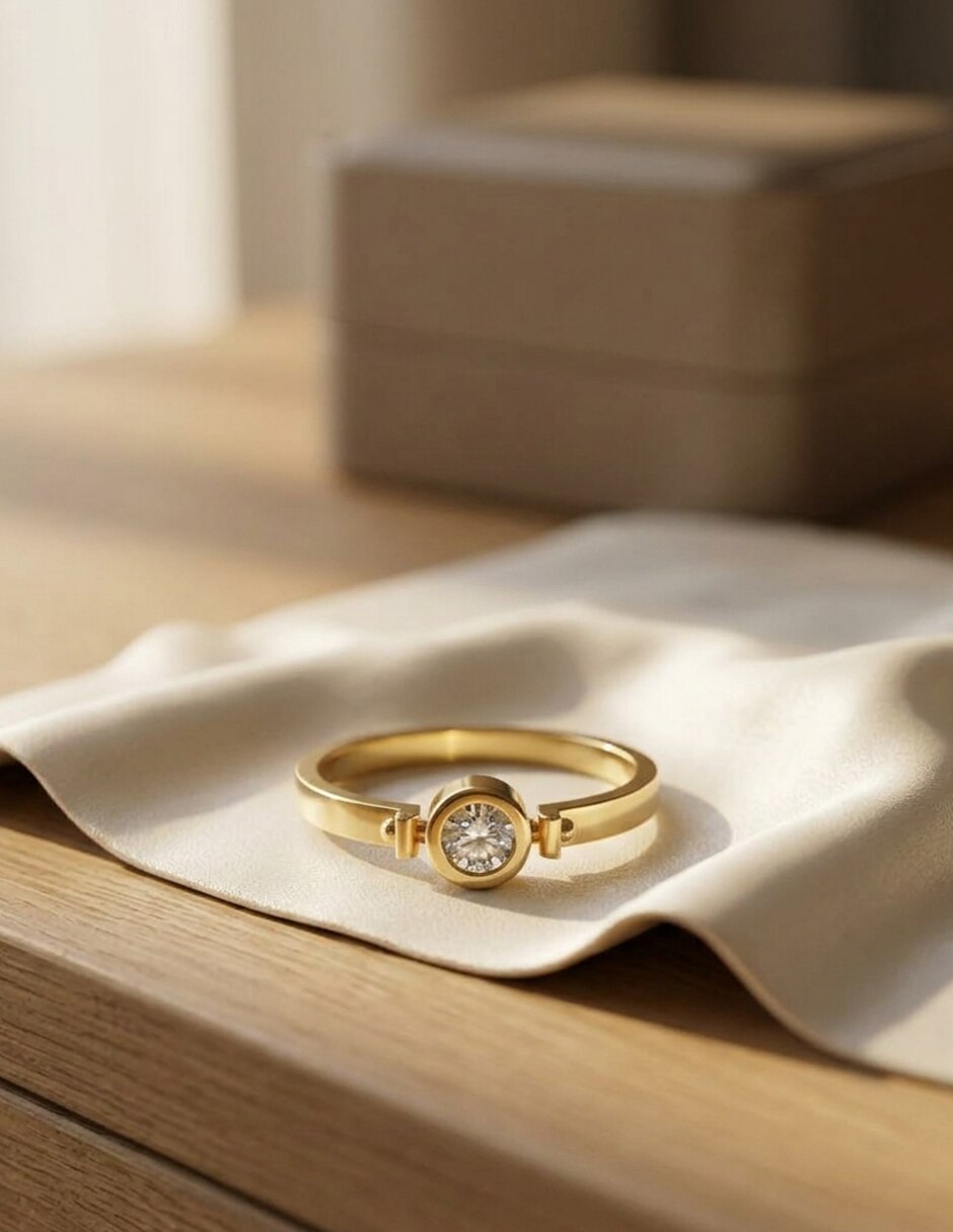 Anillo de compromiso de oro 9 k Amore Mio zirconia cúbica