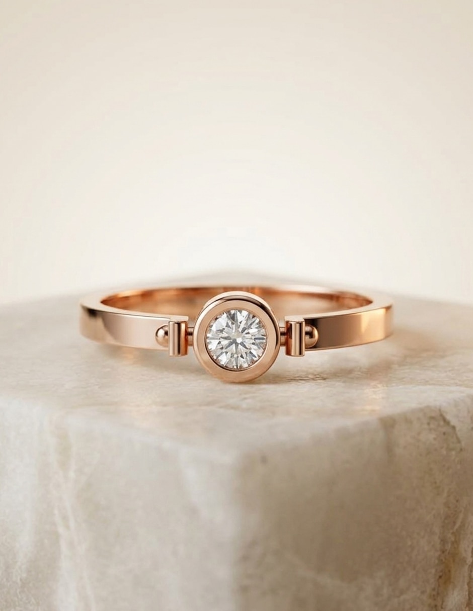 Anillo de compromiso de oro 9 k zirconia cúbica 8