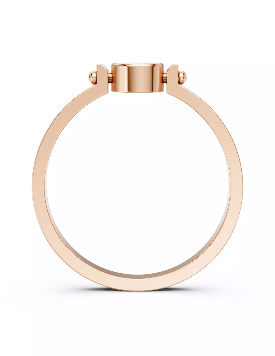 Anillo de compromiso de oro 14 k zirconia cúbica 3