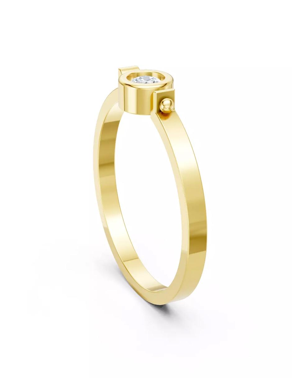 Anillo de compromiso de oro 18 k Amore Mio zirconia cúbica