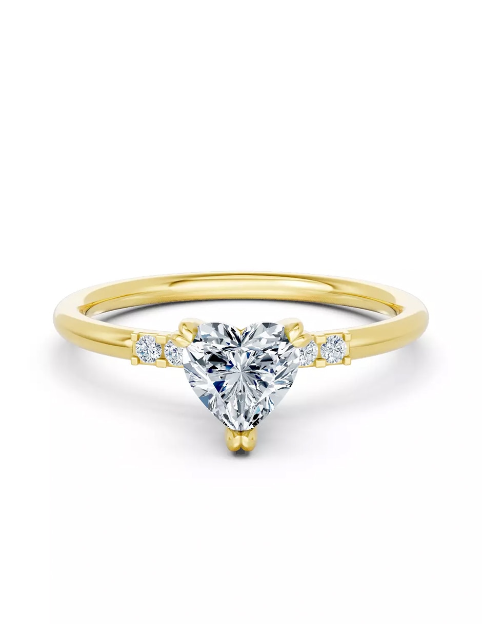 Anillo de compromiso de oro 14 k Amore Mio zirconia cúbica
