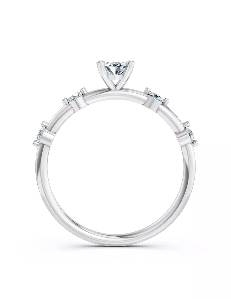 Anillo de compromiso de oro 9 k zirconia cúbica 2