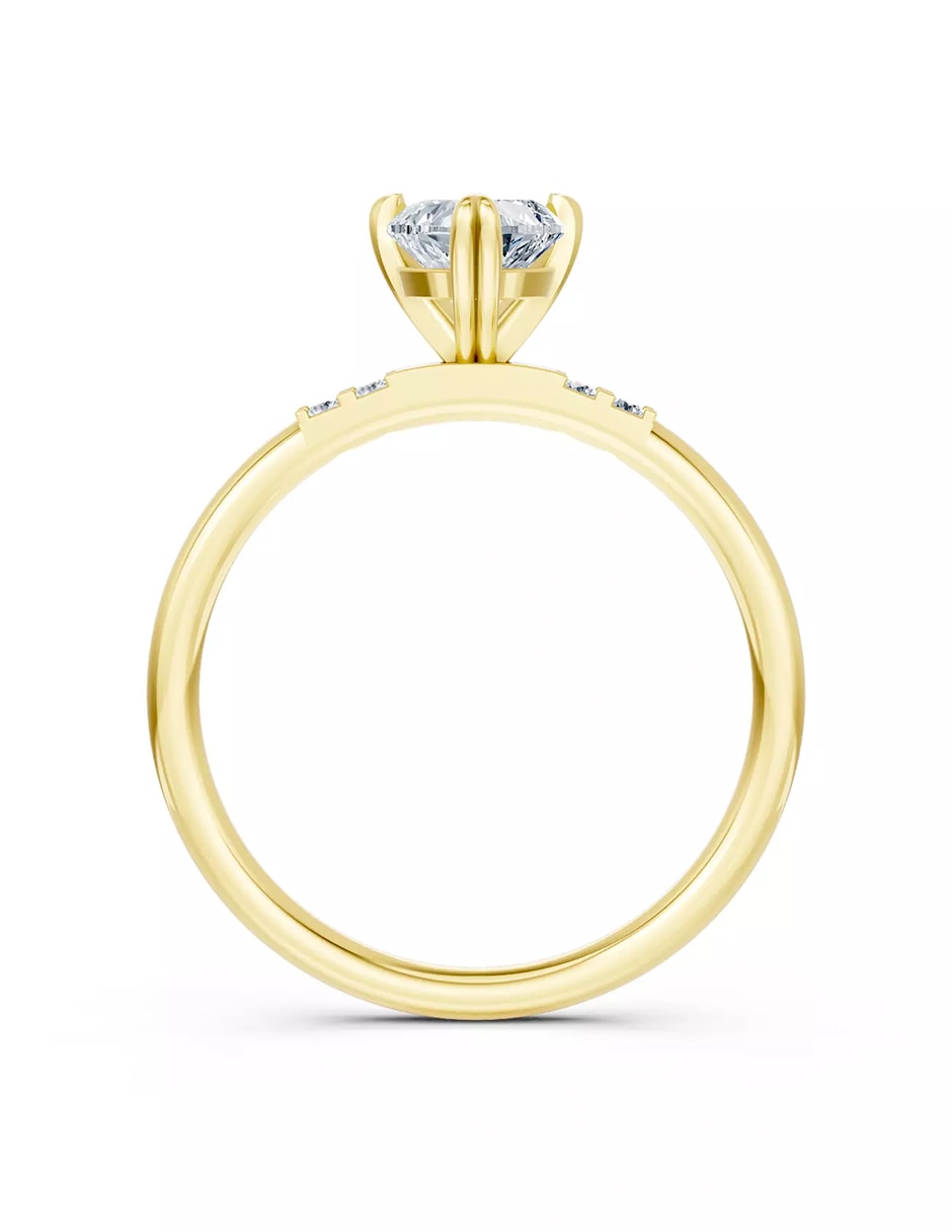 Anillo de compromiso de oro 9 k Amore Mio zirconia cúbica