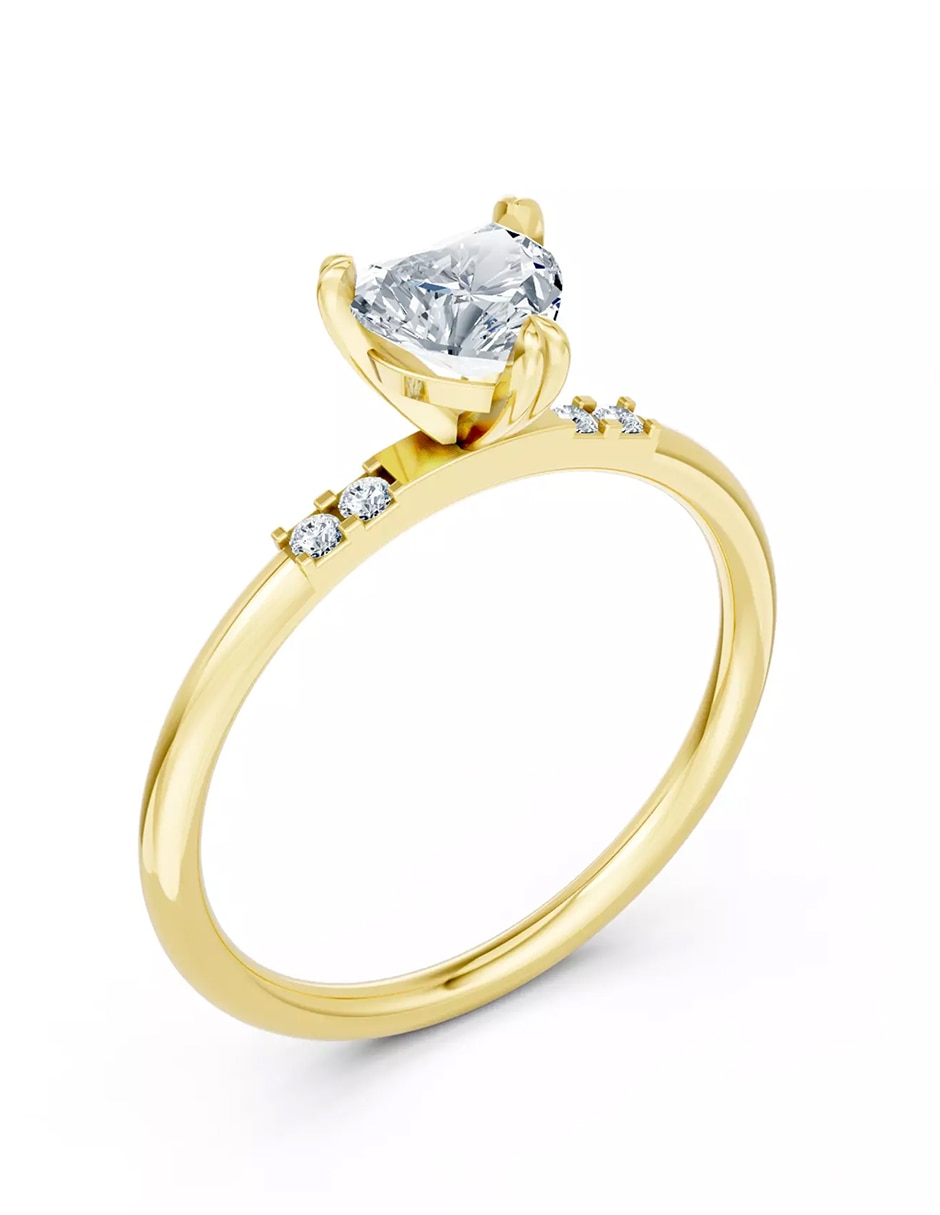 Anillo de compromiso de oro 9 k Amore Mio zirconia cúbica