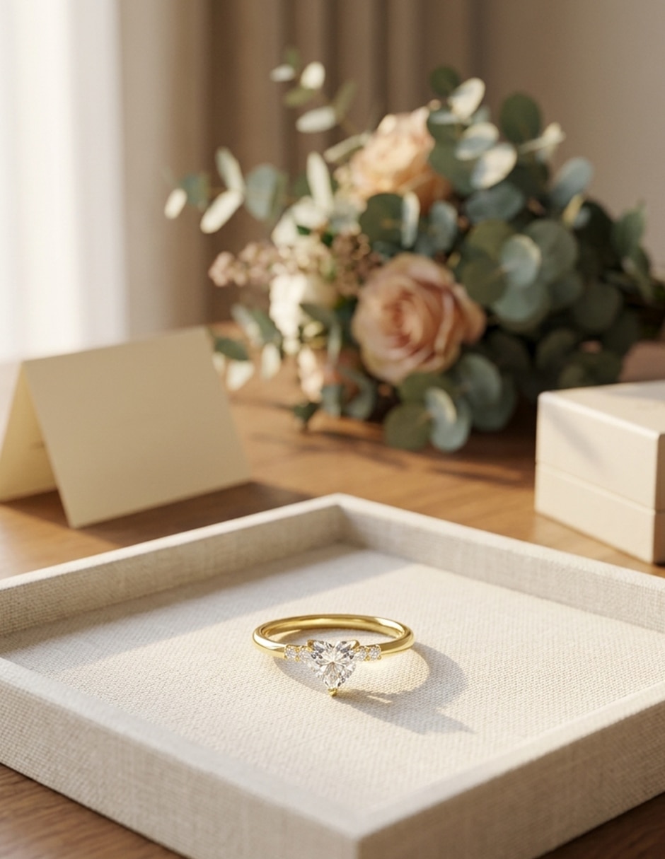 Anillo de compromiso de oro 18 k Amore Mio zirconia cúbica