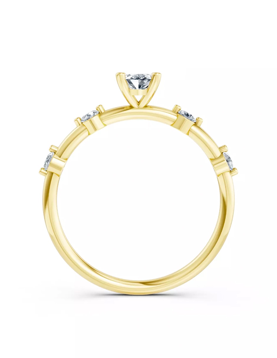 Anillo de compromiso de oro 18 k Amore Mio zirconia cúbica
