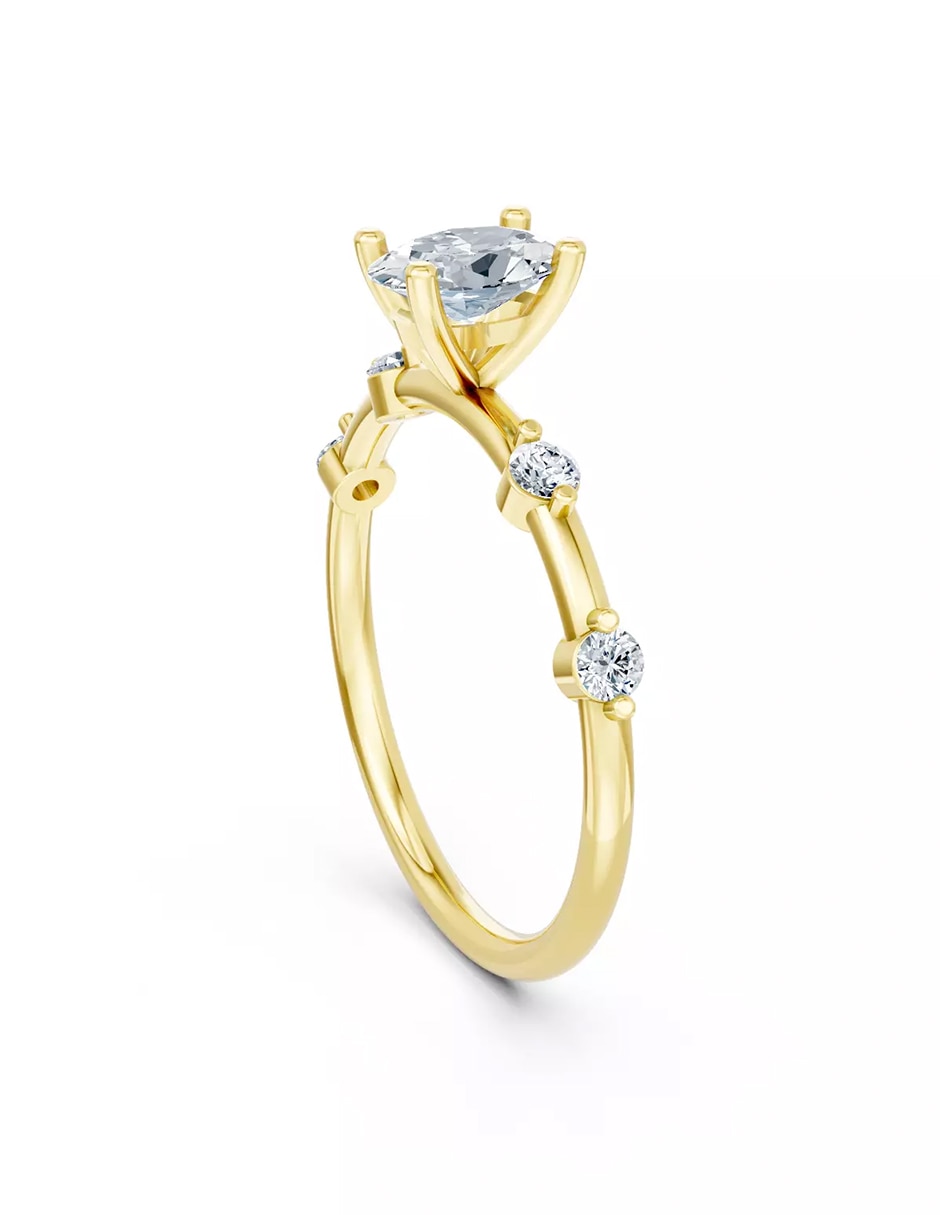 Anillo de compromiso de oro 18 k Amore Mio zirconia cúbica
