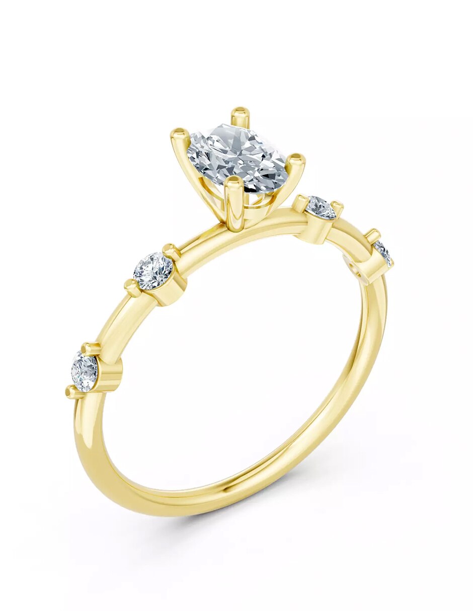 Anillo de compromiso de oro 18 k Amore Mio zirconia cúbica