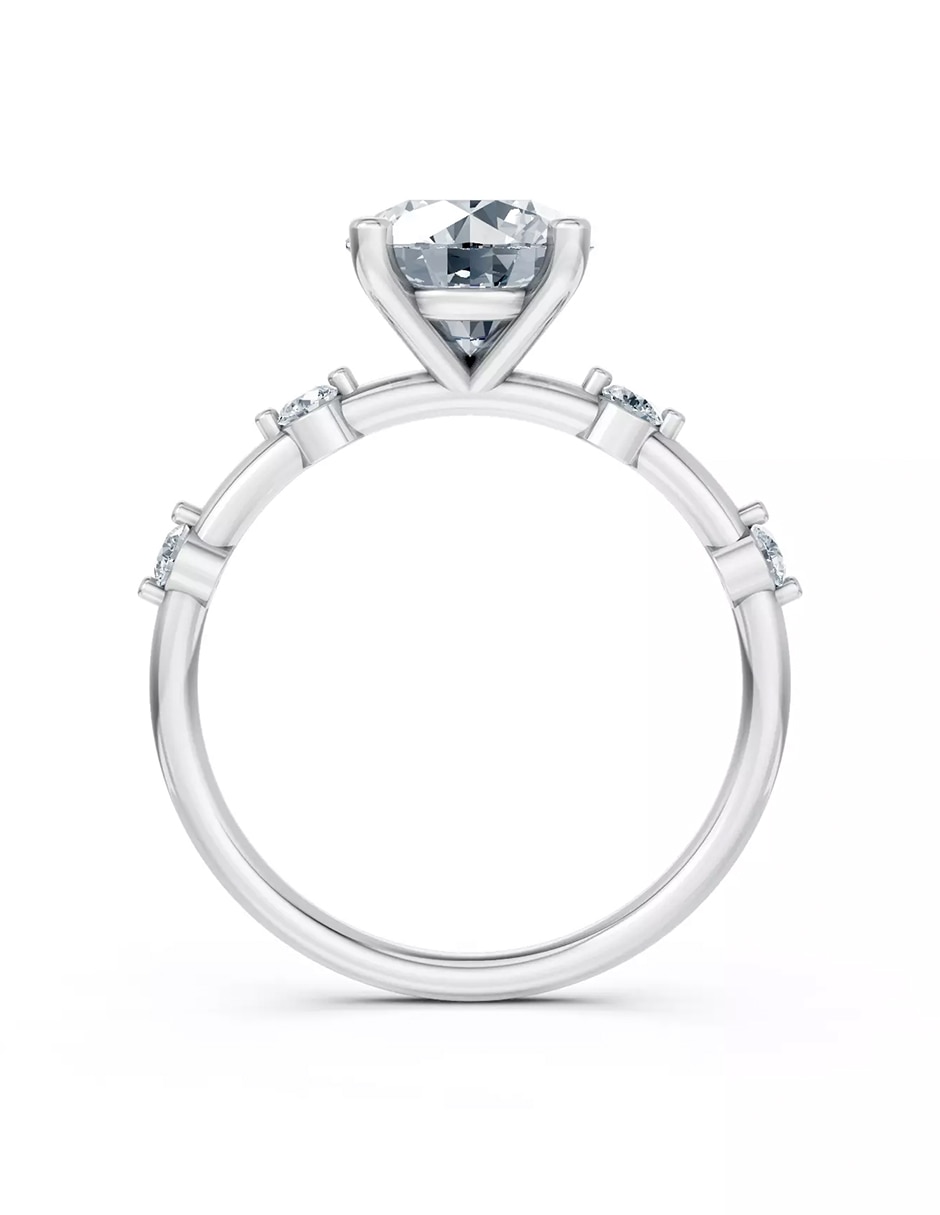 Anillo de compromiso de oro 9 k zirconia cúbica 2