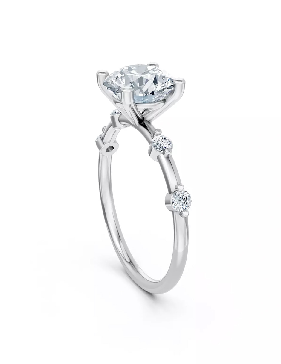 Anillo de compromiso de oro 9 k zirconia cúbica 4