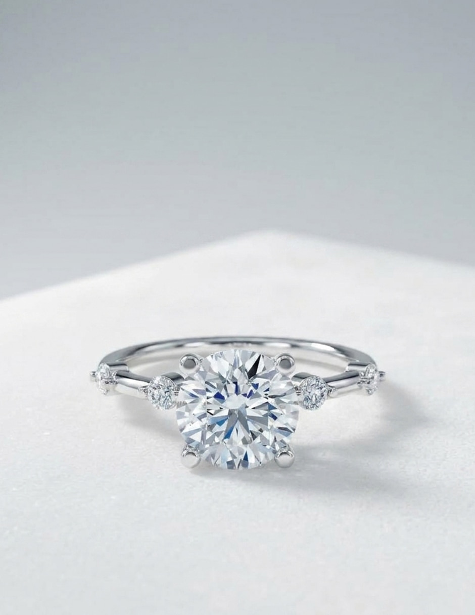 Anillo de compromiso de oro 9 k zirconia cúbica 8