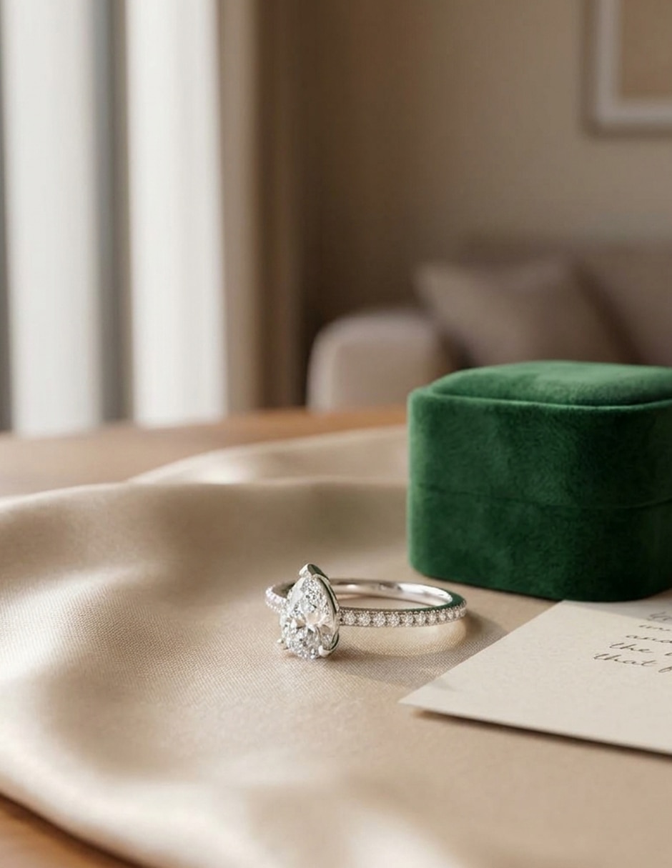 Anillo de compromiso de oro 14 k Amore Mio! 7
