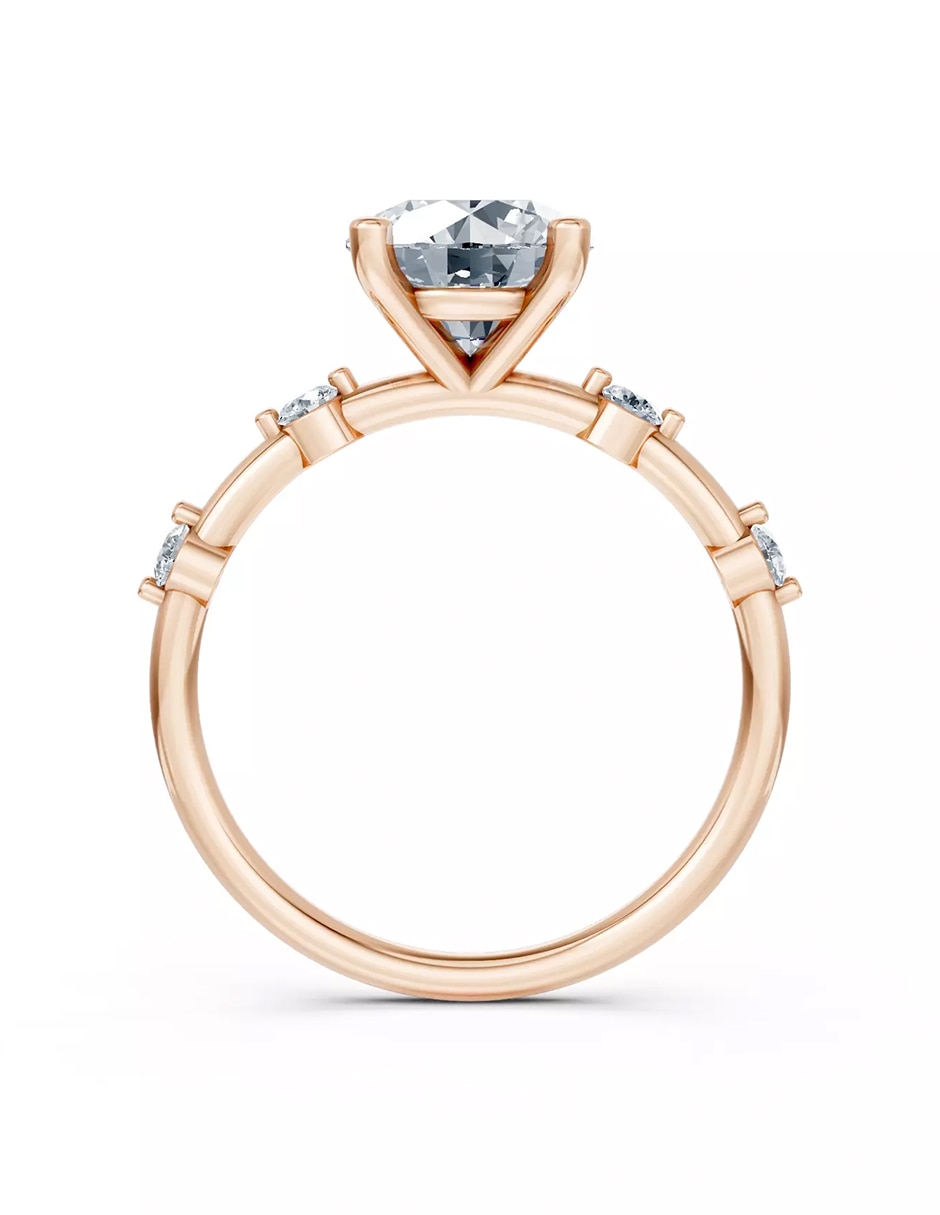 Anillo de compromiso de oro 18 k zirconia cúbica 2