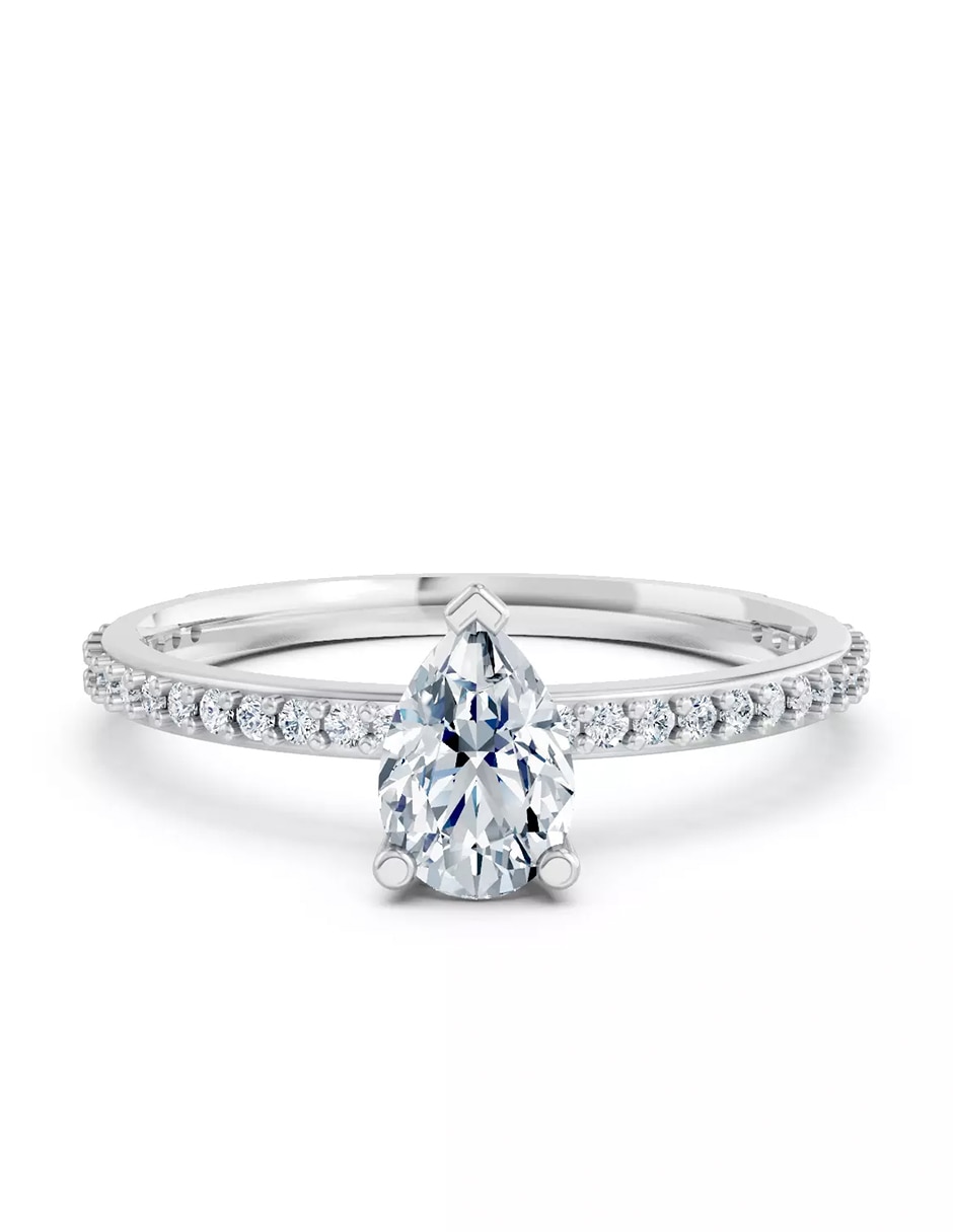 Anillo de compromiso de Oro 18 k zirconia cúbica Anillo de compromiso de Oro 18 k zirconia cúbica