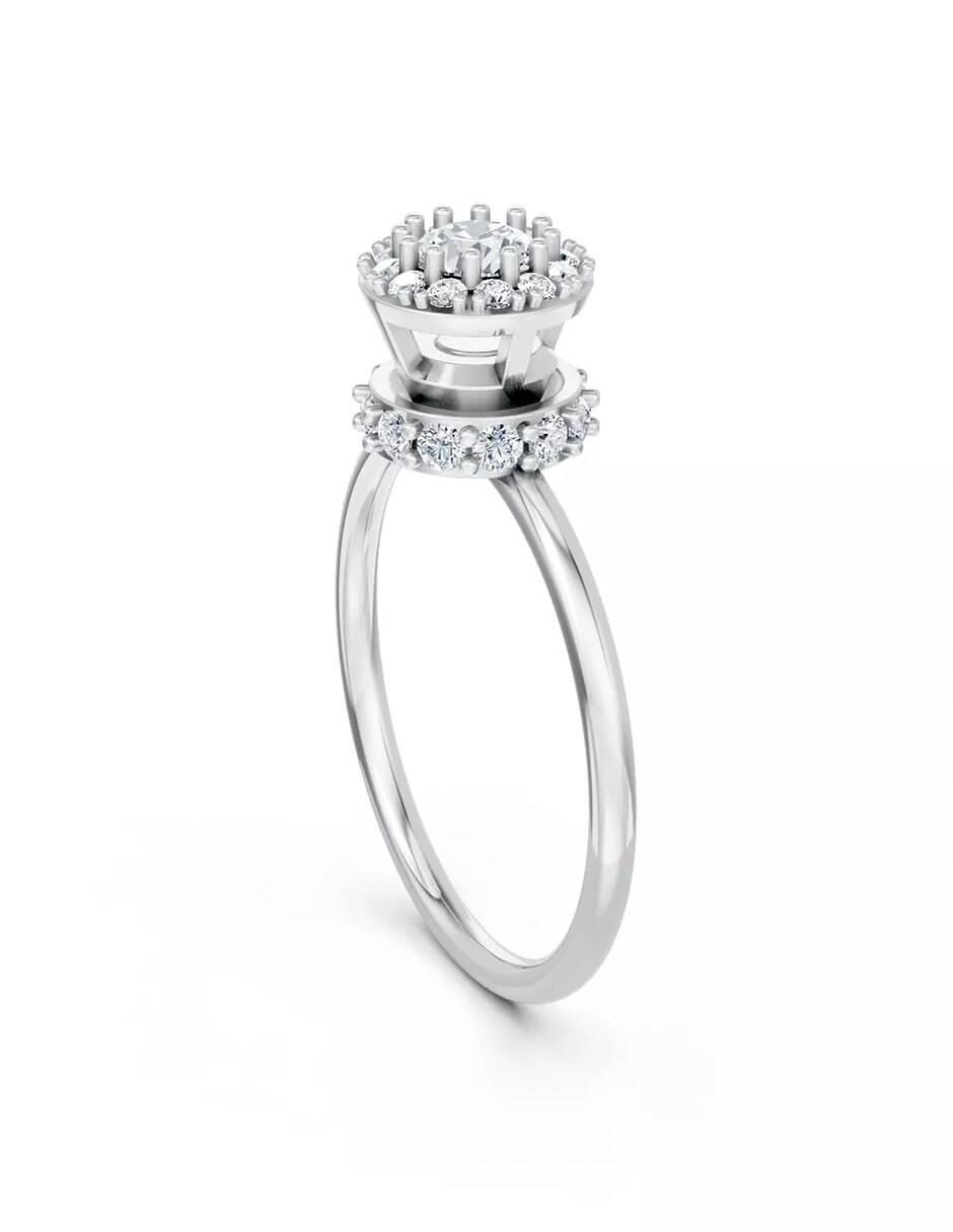 Anillo de compromiso de oro 14 k Amore Mio! 3