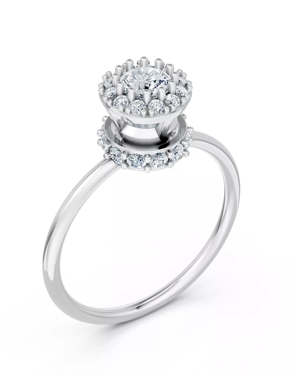 Anillo de compromiso de oro 14 k Amore Mio! 5