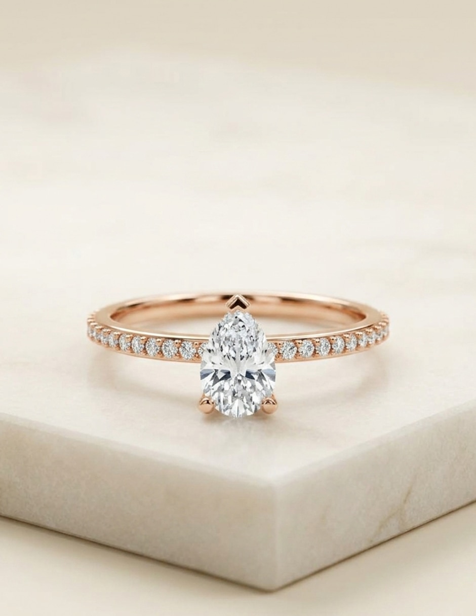 Anillo de compromiso de oro 18 k Amore Mio! 4