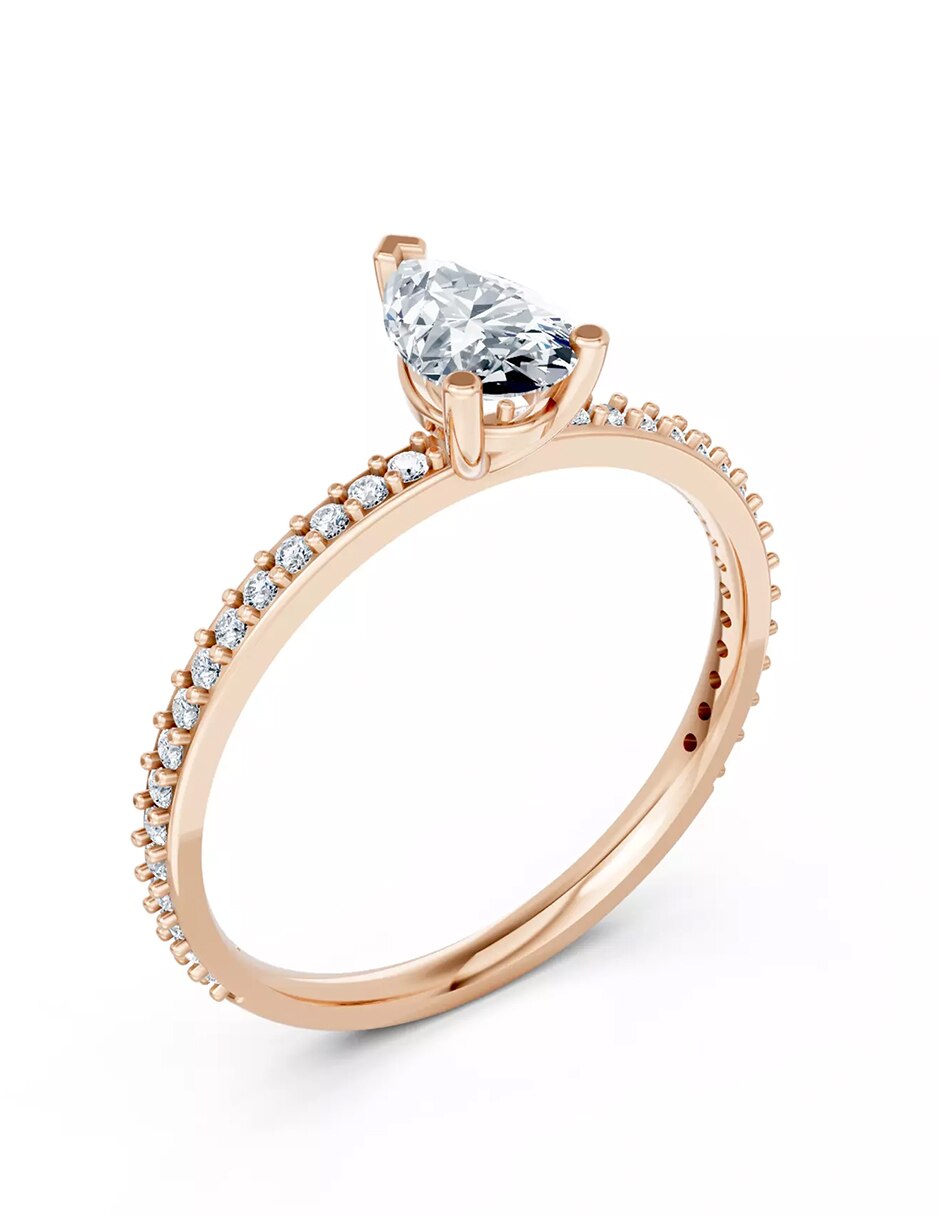 Anillo de compromiso de oro 18 k Amore Mio! 6
