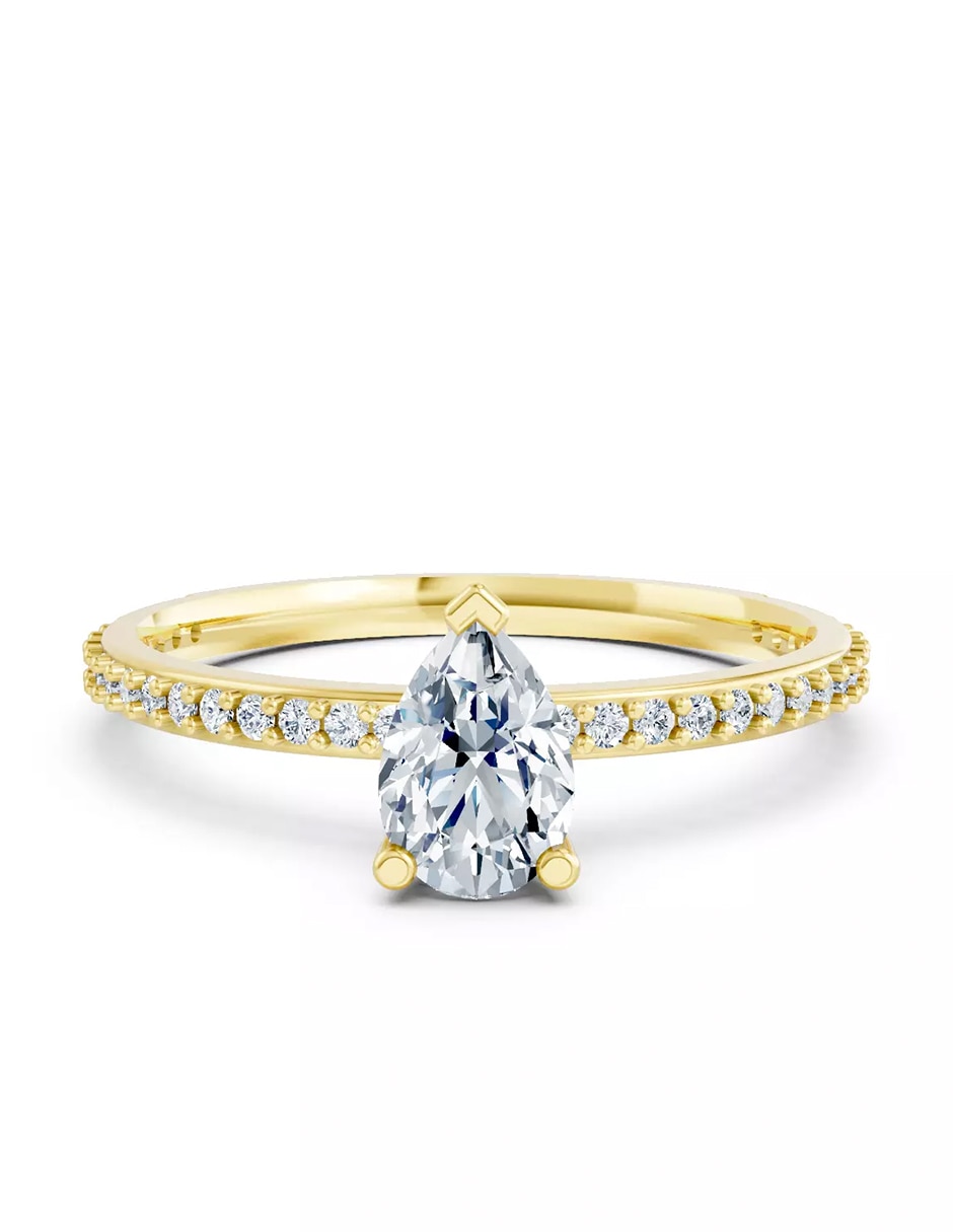 Anillo de compromiso de oro 18 k Amore Mio zirconia cúbica