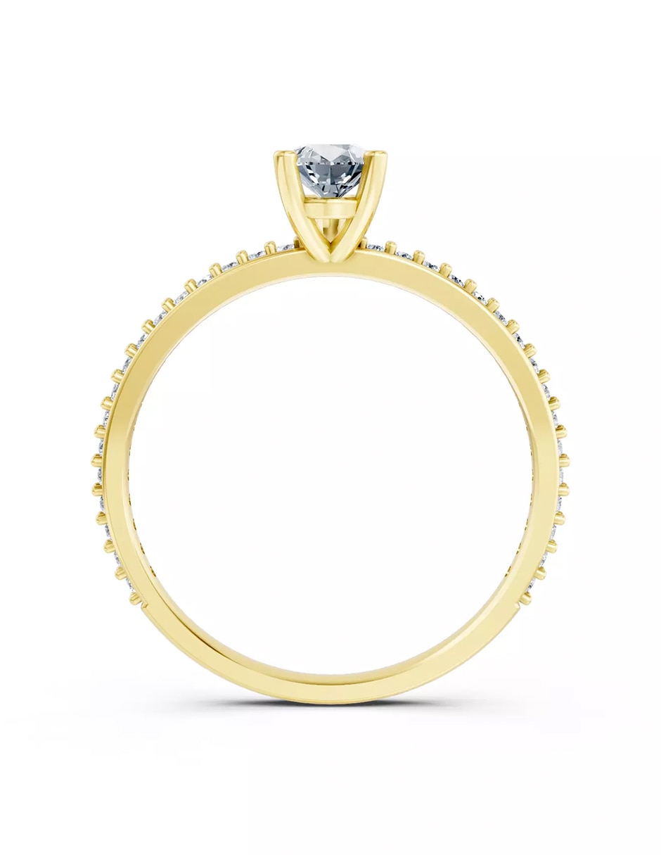 Anillo de compromiso de oro 18 k Amore Mio zirconia cúbica