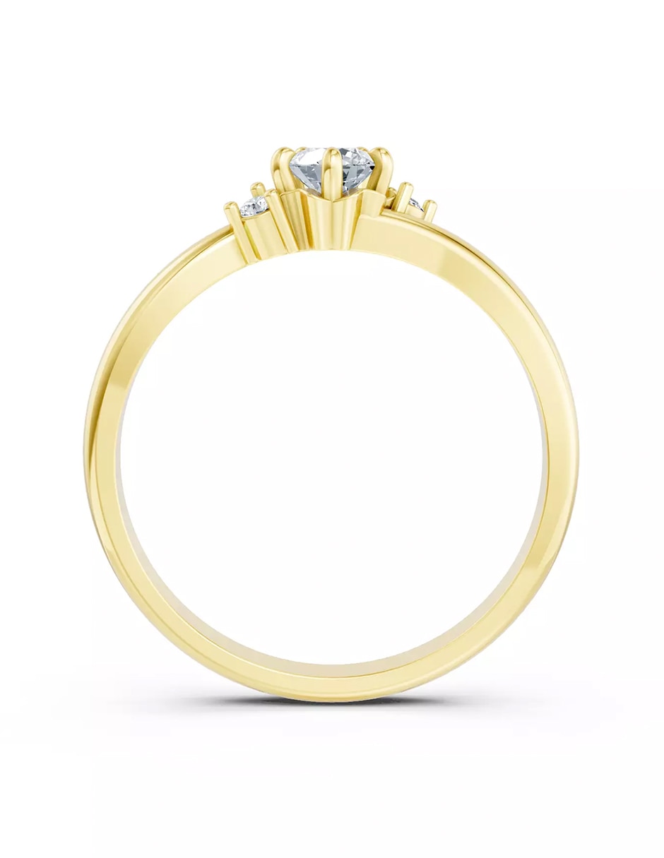 Anillo de compromiso de oro 18 k Amore Mio zirconia cúbica